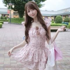 【7月セール】みりにゃ Ｈ&M シャーリングウエストワンピース フローラル 花柄 m99323640591_1.jpg?1784555740