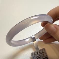 極美・シラー・透明感】天然瑪瑙 バングル 55.2mm メノウ 紫 - メルカリ