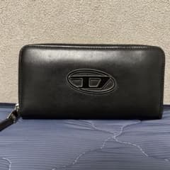 DIESEL ディーゼル 1DR レザー 長財布 ラウンドファスナー 黒 - メルカリ