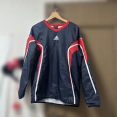 adidas アディダス プルオーバー ジャージ ネイビー レッドのサムネイル