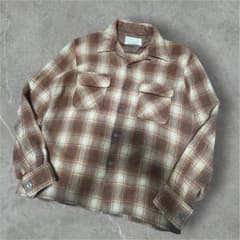 50〜60s Cascade オンブレ オープンカラーシャツ ウール - メルカリ
