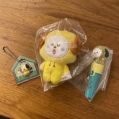 BT21 CHIMMY Fluffy Mascot with Bonus Light Stick Charm