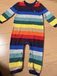 Gap ベビー ニット ロンパース マルチボーダーのサムネイル