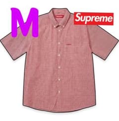 Supreme ギンガムチェック ワークシャツ レッド M - メルカリ