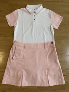 デサント⭐︎シャツ &スカート セットアップ⭐︎ピンク⭐︎サイズL⭐︎ デサント⭐︎シャツ &スカート セットアップ⭐︎ピンク⭐︎サイズL