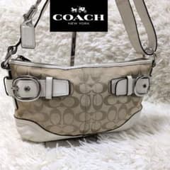 COACH コーチ 3WAYトート ショルダー バッグ シグネチャー×レザー 