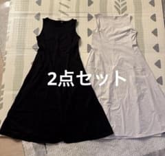 ユニクロ　ウルトラストレッチエアリズムワンピース2点セット（Mサイズ、Lサイズ）のサムネイル