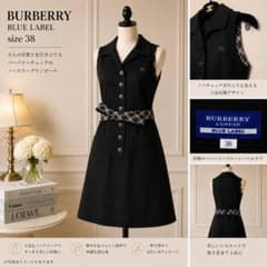 高級】BURBERRY ノースリーブ ワンピース ノバチェック ホースロゴ刺繍