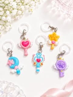 【新品】魔法のステッキ風 めじるしチャーム 5個セット - 2