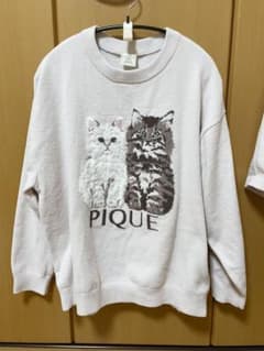 【値下げしました！】ジェラートピケ 猫刺繍 ルーウェアセット Fサイズのサムネイル
