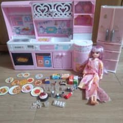 リカちゃん キッチンセットとリカちゃんコロコロ冷蔵庫リカちゃんドールセット♡+。