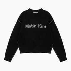 Matin Kim ロゴブラック ニット M ユニセックスのサムネイル