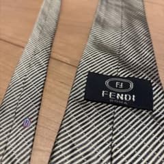FENDI ROMA ヴィンテージ ネクタイ ズッカ刺繍 ストライプ イタリア製