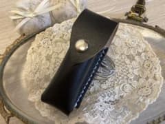 ①革の21700VAPE バッテリーケース　黒のサムネイル