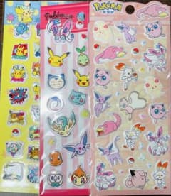 モコモコシール ポケモン 3種類セット【コンビニ当日払のみ可】のサムネイル