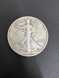 1939年 米国 ウォーキングリバティ ハーフダラー 銀貨 12.4g - メルカリ