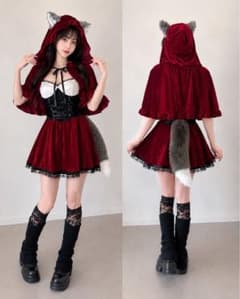 学祭 赤ずきん コスプレ ハロウィン 狼 ワンピース 文化祭 撮影 配信のサムネイル