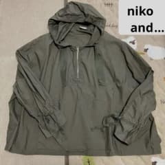 nikoandニコアンド★カーキマウンテンパーカー、アノラックパーカー、キャンプ