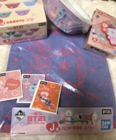 BT21 가격 인하했습니다! 식사 그릇 핸드 타올 고무 매력 MANG