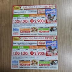 レオマワールド　ウィンターキャンペーン　特別ご優待券　2枚セットのサムネイル