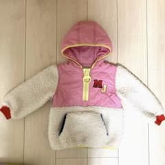 【美品】MARC JACOBS キッズ キルティング フリースジャケット　ピンクのサムネイル