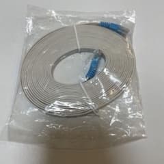 LANケーブル フラットタイプ ホワイト 本体のサムネイル