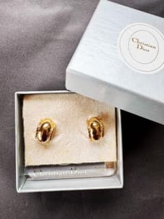 Christian Dior ゴールドカラー フープピアスのサムネイル