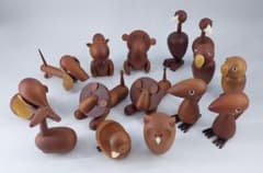 千趣会 ロイヤルペット ウッドアニマル 木製 11種類 15点まとめて