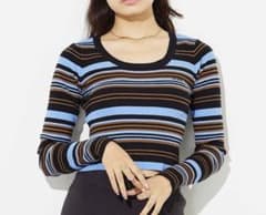 MULTI STRIPE KNIT TOP X-girlのサムネイル
