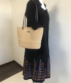 花模様 麻紐 ショルダーバッグ トートバッグのサムネイル