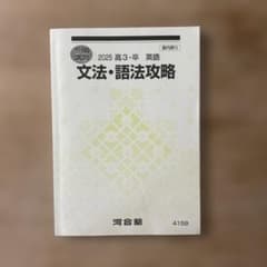 河合塾テキスト 河合塾テキスト 文法・語法攻略 冬期講習2025高3英語 清川舞先生