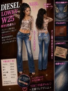 DIESEL LOWKY フレアデニム W25のサムネイル
