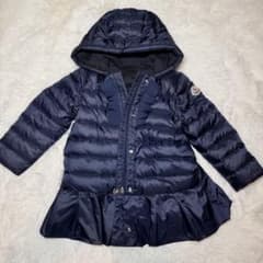 MONCLER 新品ネイビー フリル付きダウンジャケット12-18 モンクレール ネイビー フリル付きダウンジャケット90cm キッズ - メルカリ