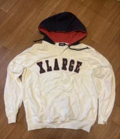 XLARGE ハーフジップ パーカー ホワイトのサムネイル