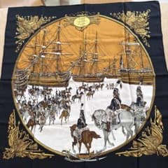 HERMES カレ90 大判スカーフ 海と騎兵隊 シルク - メルカリ