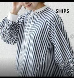 美品 SHIPS シップス 長袖 フリルリボン付 デザイン ブラウス - メルカリ