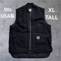幻級 Carhartt USA製 ダックベスト ブラック XL TALL 腰ゴム - メルカリ