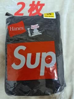 SUPREME シュプリーム Hanes ヘインズ Tシャツ 2枚セット黒Lのサムネイル