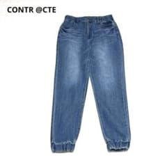 CONTR @CTE コントラクト　デニム　ジーンズ　裾絞り　ラフ　ウエストゴム