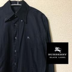 Burberry BLACK LABEL  黒シャツ　ストライプのサムネイル