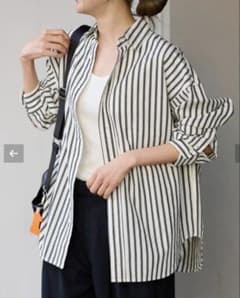 FRAMeWORK/フレームワーク】コットンストライプレギュラーカラーシャツ