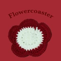 ハンドメイド 花型 ニットコースターのサムネイル