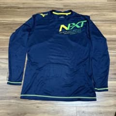 MIZUNO バレーボール 長袖プラクティスシャツ ネイビーのサムネイル
