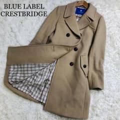 【美品】ブルーレーベルクレストブリッジ トレンチコート ロング丈 チェック 40のサムネイル