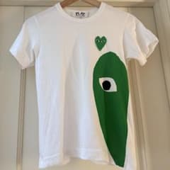 PLAY コムデギャルソン　Tシャツ 緑　SS 白　グリーン　ワッペン　キッズ