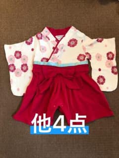 【maimai様】袴風ロンパース 【60】&女の子お洋服4点【70】のサムネイル