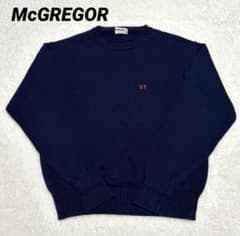 90s 00s 古着 McGREGOR コットン ニット 紺 アメカジ LLのサムネイル
