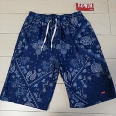 新品 未使用 EDWIN 男性用 水着 ペイズリー柄 ネイビーのサムネイル