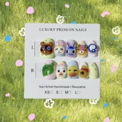 Animal Crossing character nail tips