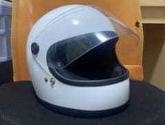 （訳あり）族ヘル e-met フルフェイスヘルメット シールド付き 白のサムネイル